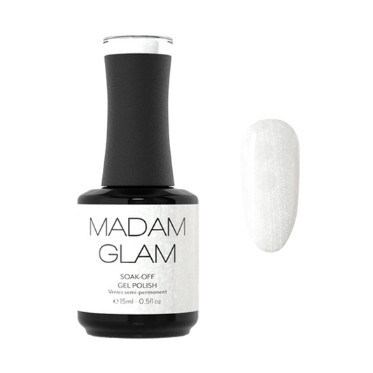 MADAM GLAM - Shimmer White - SHIMMERY WHITE GEL NAIL POLISH