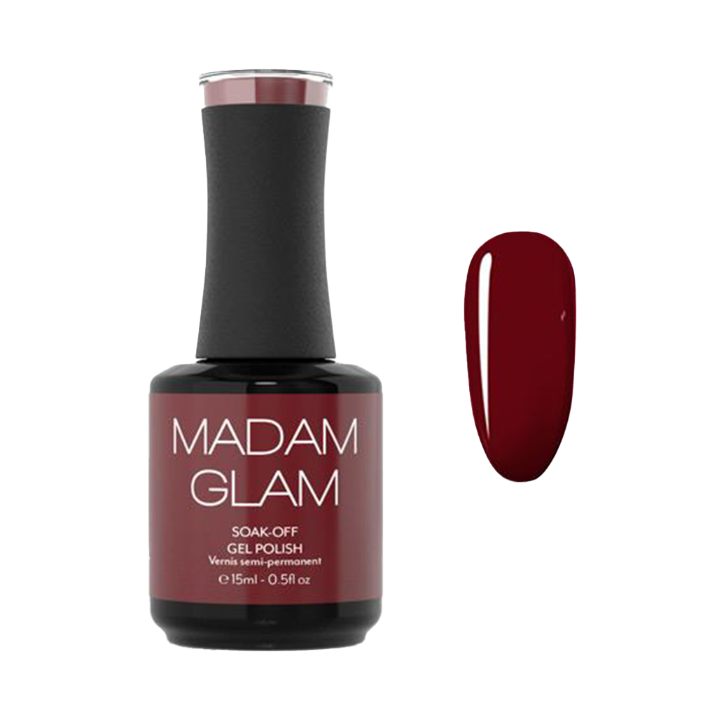 MADAM GLAM - Deep Burgundy - RED GEL NAIL POLISH