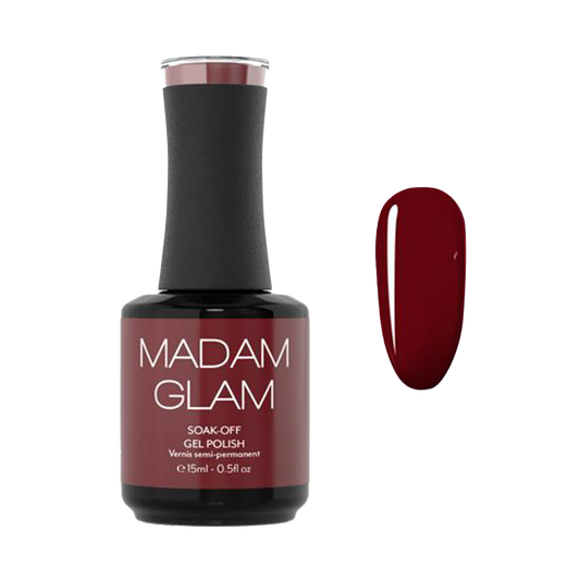 MADAM GLAM - Deep Burgundy - RED GEL NAIL POLISH