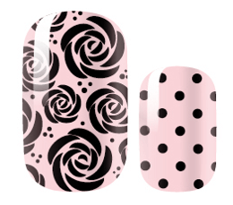 Pink Rose Dots - Gel Nail Wraps