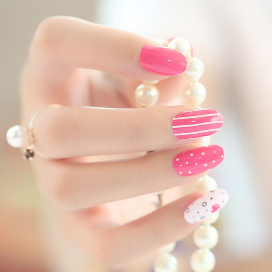 Pink Valentine Heart - Gel Nail Wraps