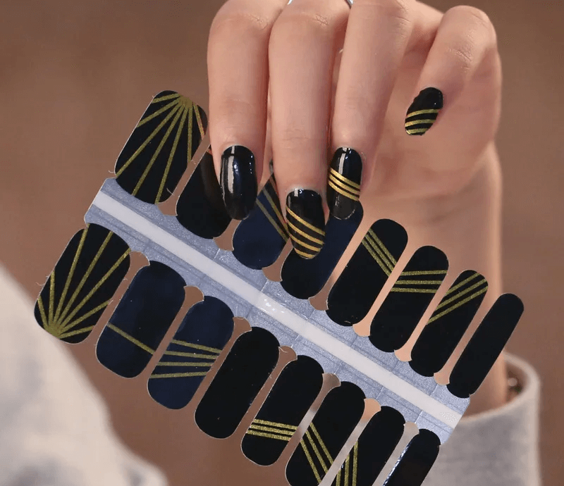 Black Gold - Gel Nail Wraps