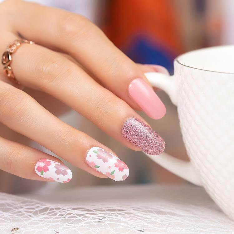 Pink Posy Days - Gel Nail Wraps