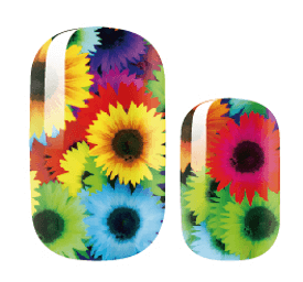 Gel Nail Wraps - Bright Summer Sunflower Colors