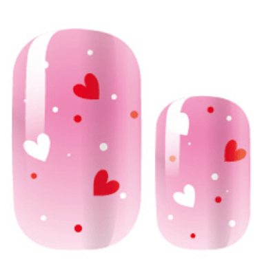 Pink Hearts - Gel Nail Waps