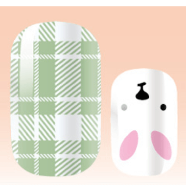 Bunny Plaid - Gel Nail Wraps