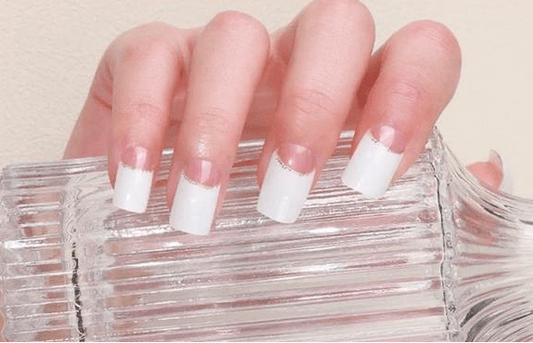White French Tip Nails - Gel Nail Wraps