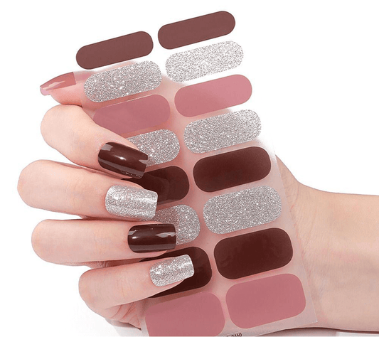 Glitter Tan - Gel Nail Wraps