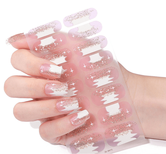 Shimmering Snow - Gel Nail Wraps