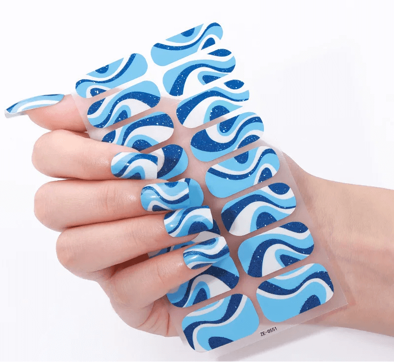 Blue Jazz - Gel Nail Wraps