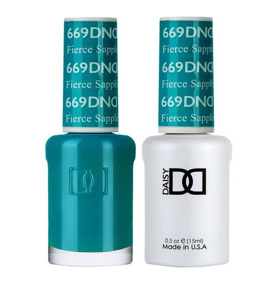 Fierce Sapphire #669 - DND Gel & Lacquer Duo
