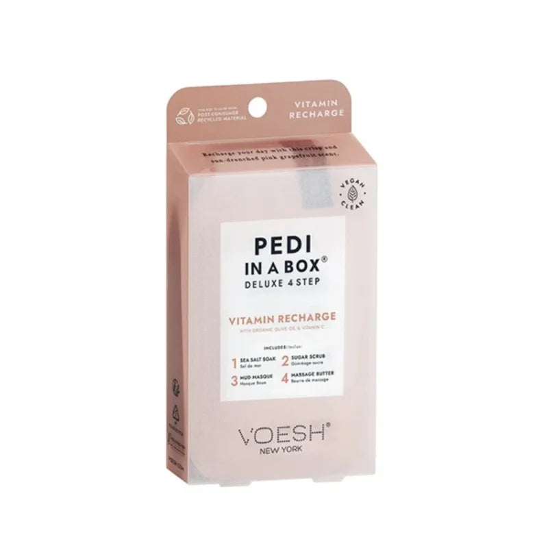 Voesh New York Deluxe 4 Step - Pedicure Kit - Vitamin Recharge