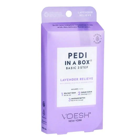 Lavender Relieve - Voesh Basic 3 Step Pedi-in-a-Box