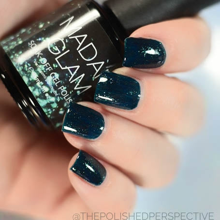 MADAM GLAM - Glittery Emerald - GREEN GLITTER GEL NAIL POLISH