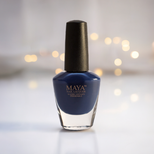 Midnight Blues - Dark Blue Halal Nail Polish - Maya