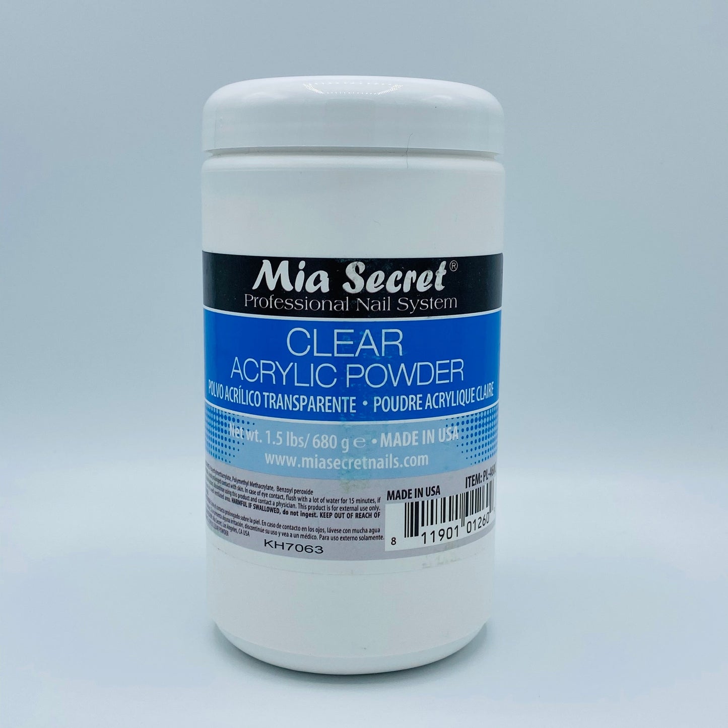 MIA SECRET Clear Acrylic Powder 1.5Lbs