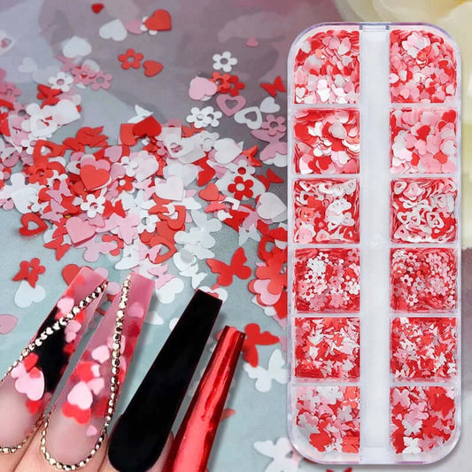nail sequin art shapes