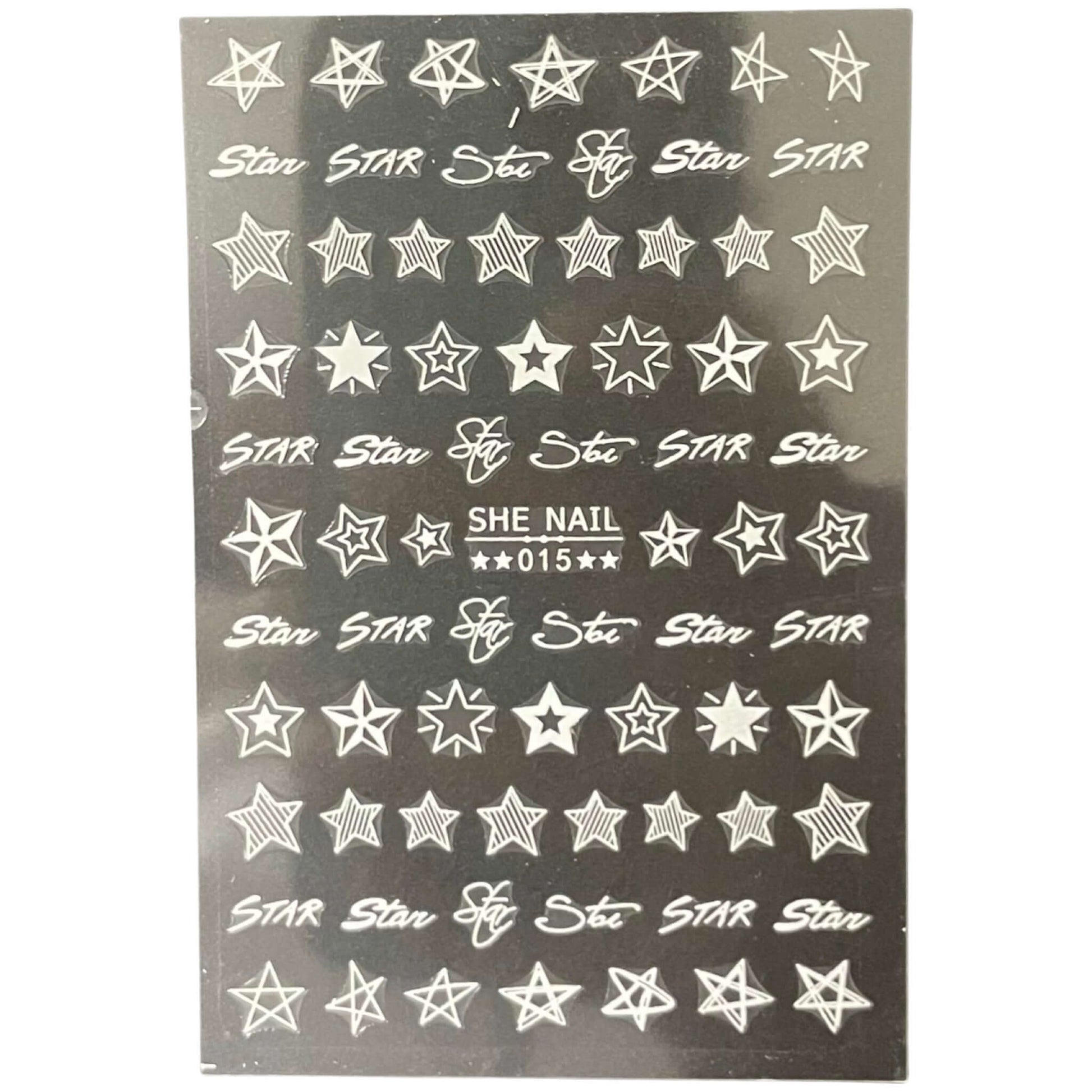 white star nail art sticker