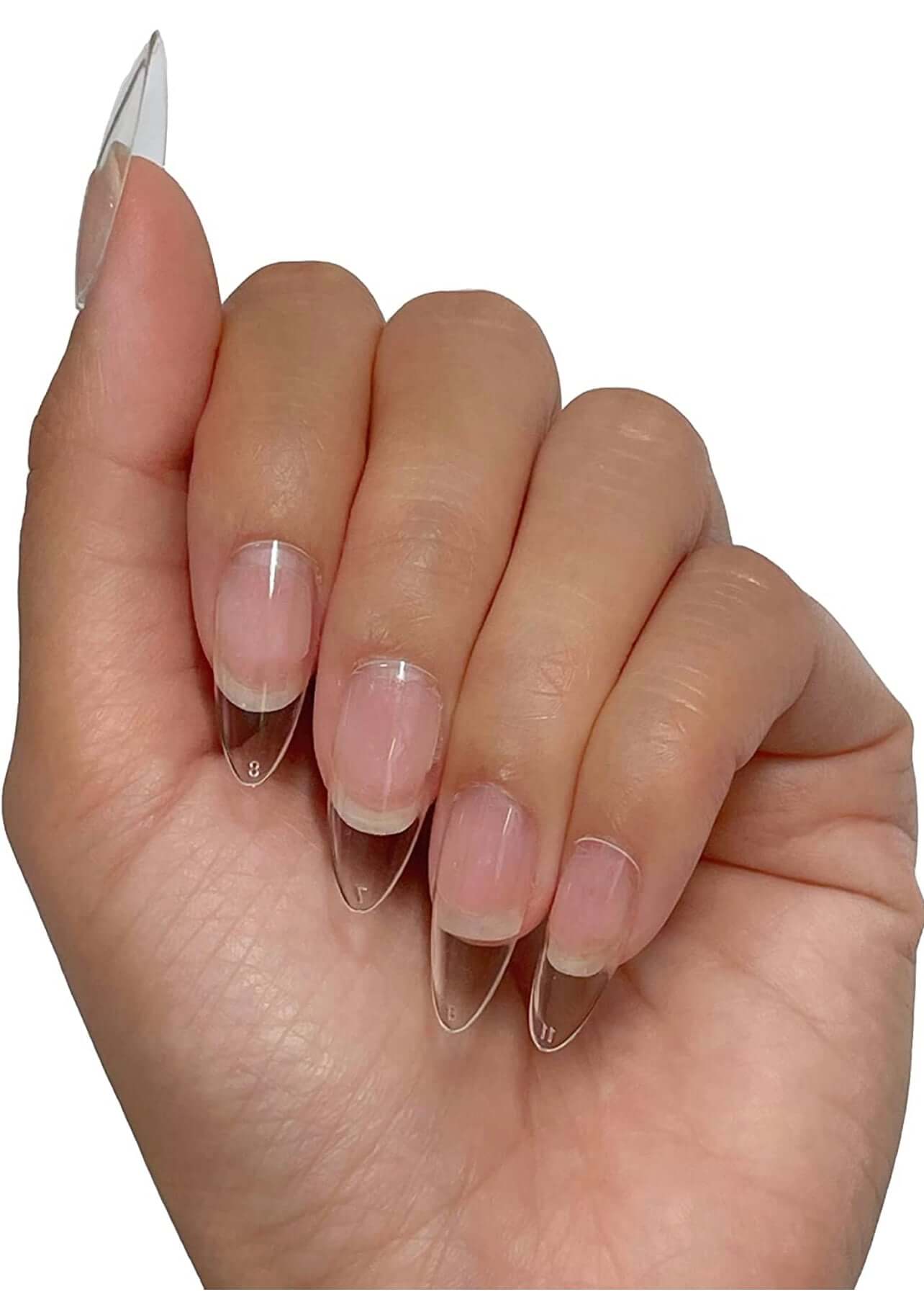 Almond Clear Acrylic Nail Tips