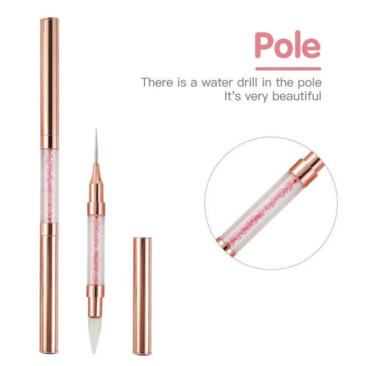 Double Head Dotting Pen with Wax Tip – Nail Art Rhinestone Picker Tool