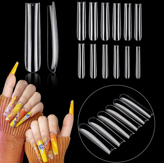 Full Cover XXL Square Clear / Nail Tips Bag 0 to 11