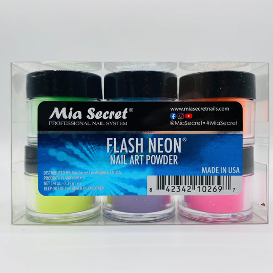 MIA SECRET - Flash Neon Nail Art Powder Collection 6pcs