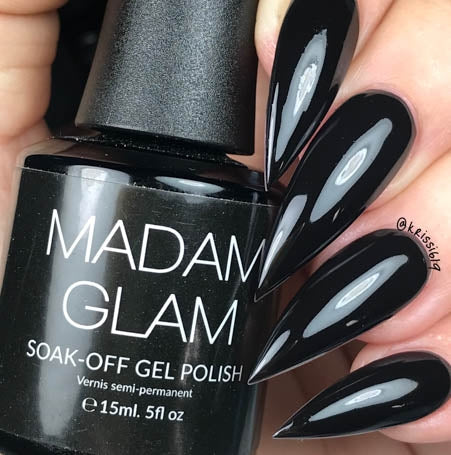 MADAM GLAM - Perfect Black - BLACK GEL NAIL POLISH