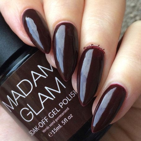 MADAM GLAM - Dark Side - DEEP RED GEL NAIL POLISH