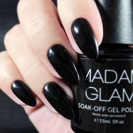 MADAM GLAM - Perfect Black - BLACK GEL NAIL POLISH