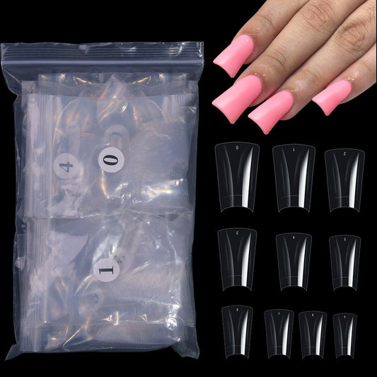 Short Duck Nail Tips Clear - Bag 500pc