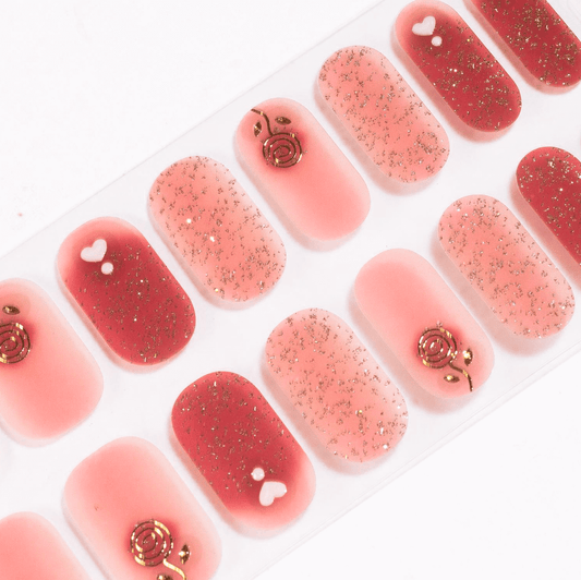 Heart Rose - Gel Nail Wraps